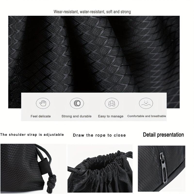 Drawstring Decor Backpack Solid Large Capacity Lightweight Swim Fitness Bag