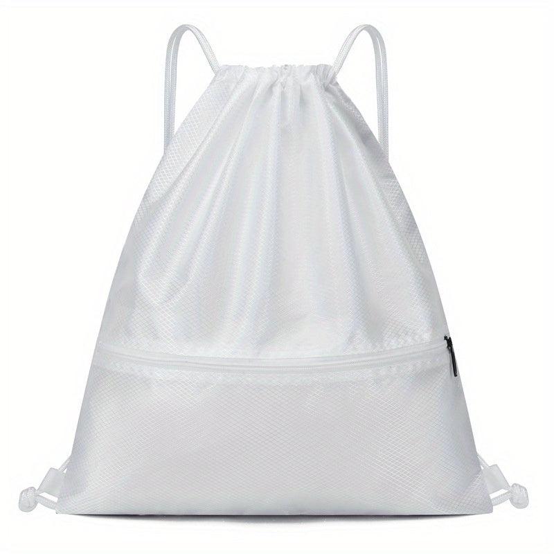 Drawstring Decor Backpack Solid Large Capacity Lightweight Swim Fitness Bag
