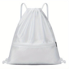 Drawstring Decor Backpack Solid Large Capacity Lightweight Swim Fitness Bag