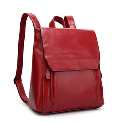 Stylish Flap Backpack Women's Faux Leather Bag for Work & School