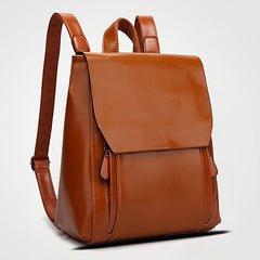 Stylish Flap Backpack Women's Faux Leather Bag for Work & School