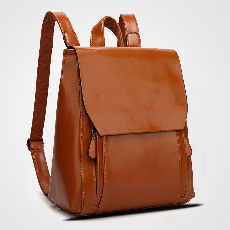 Stylish Flap Backpack Women's Faux Leather Bag for Work & School