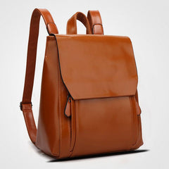 Stylish Flap Backpack Women's Faux Leather Bag for Work & School