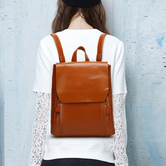 Stylish Flap Backpack Women's Faux Leather Bag for Work & School