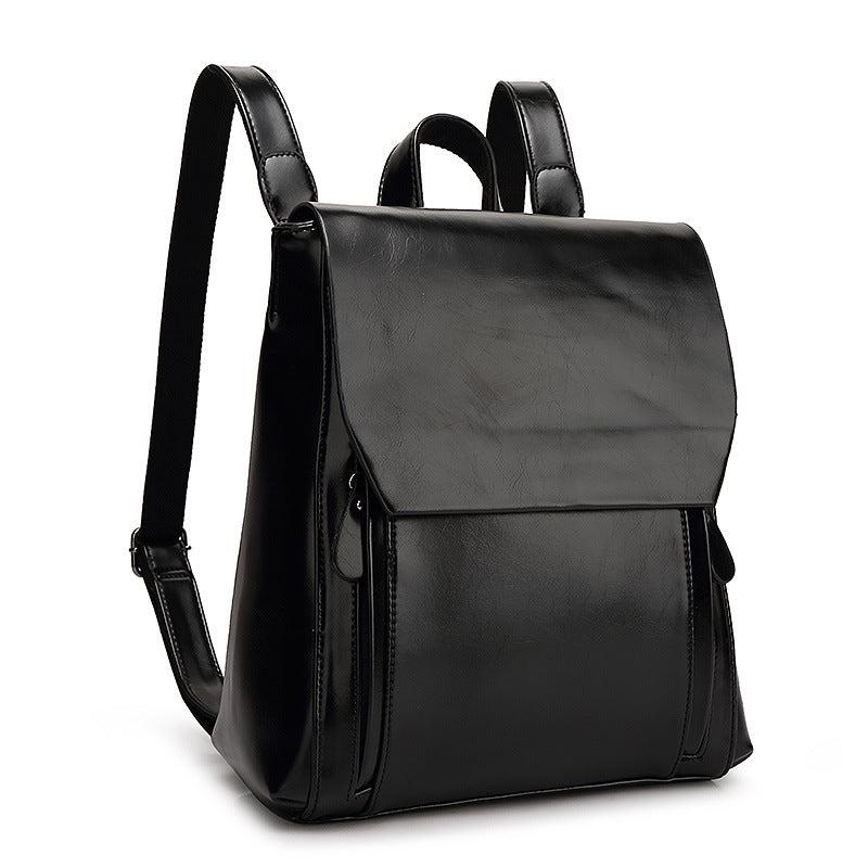 Stylish Flap Backpack Women's Faux Leather Bag for Work & School