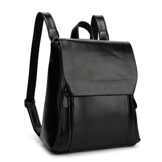 Stylish Flap Backpack Women's Faux Leather Bag for Work & School