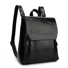 Stylish Flap Backpack Women's Faux Leather Bag for Work & School
