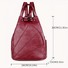 Casual Chest Bag PU Leather Sling Backpack