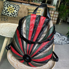 Novelty Large Capacity Backpack PU Leather School Travel Commuter Bag