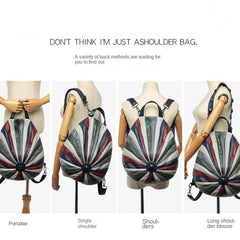 Novelty Large Capacity Backpack PU Leather School Travel Commuter Bag