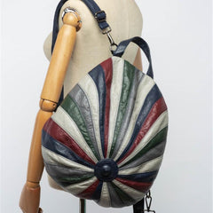 Novelty Large Capacity Backpack PU Leather School Travel Commuter Bag