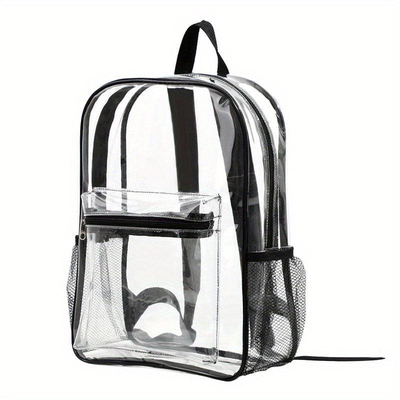Transparent Waterproof PVC Backpack Large Capacity Lightweight School Travel Bag