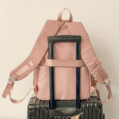 Large Plaid Backpack All Match Zipper Daypack