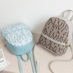 Small Faux Leather Backpack with Adjustable Strap for Work & School