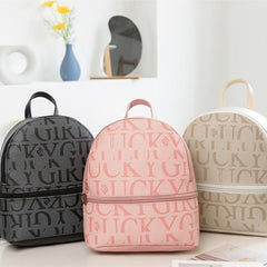 Small Faux Leather Backpack with Adjustable Strap for Work & School