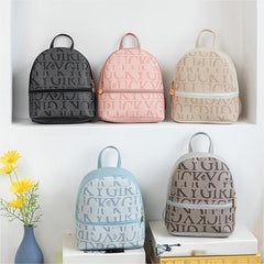 Small Faux Leather Backpack with Adjustable Strap for Work & School
