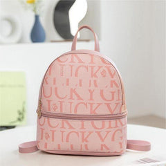 Small Faux Leather Backpack with Adjustable Strap for Work & School
