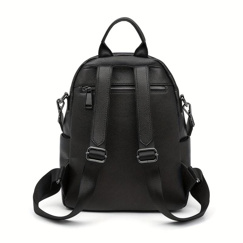 Leather Convertible Backpack Preppy School Bag Anti Theft Travel Daypack