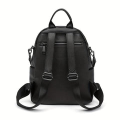 Leather Convertible Backpack Preppy School Bag Anti Theft Travel Daypack