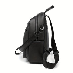 Leather Convertible Backpack Preppy School Bag Anti Theft Travel Daypack