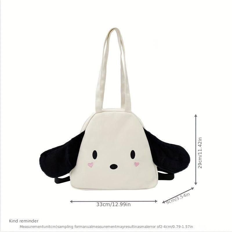 Cartoon Puppy Canvas Shoulder Bag for Girls