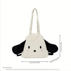 Cartoon Puppy Canvas Shoulder Bag for Girls