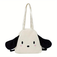 Cartoon Puppy Canvas Shoulder Bag for Girls