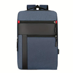 Casual Large Laptop Storage Backpack Colorblock Business Trip Daypack