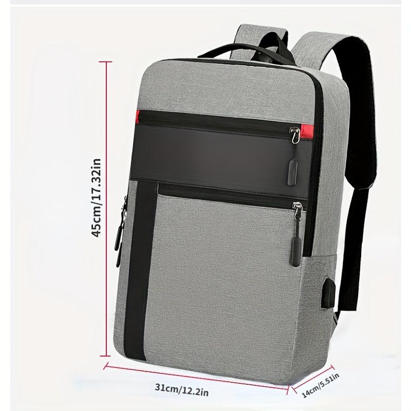 Casual Large Laptop Storage Backpack Colorblock Business Trip Daypack