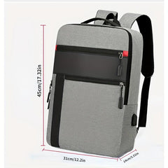 Casual Large Laptop Storage Backpack Colorblock Business Trip Daypack
