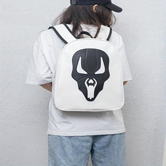 Halloween Ghost Colorblock Backpack Zipper Daypack for Women