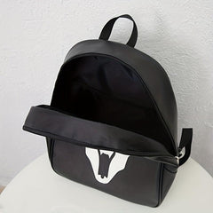 Halloween Ghost Colorblock Backpack Zipper Daypack for Women