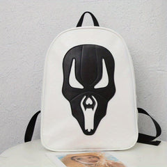 Halloween Ghost Colorblock Backpack Zipper Daypack for Women