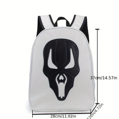 Halloween Ghost Colorblock Backpack Zipper Daypack for Women