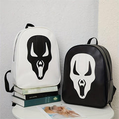 Halloween Ghost Colorblock Backpack Zipper Daypack for Women