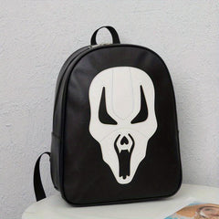 Halloween Ghost Colorblock Backpack Zipper Daypack for Women