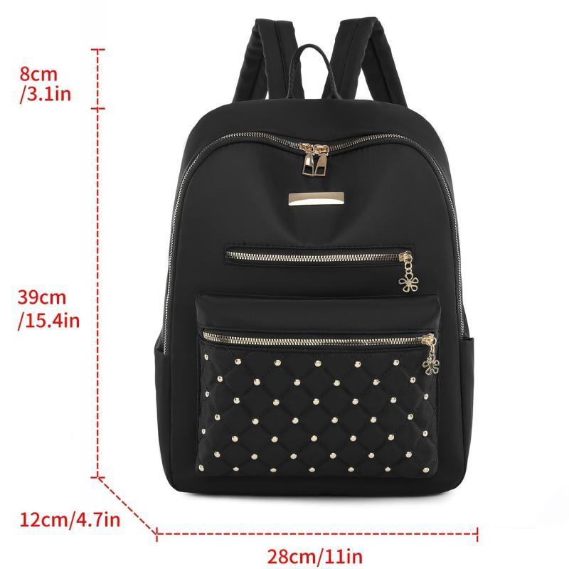 Quilted Large Capacity Backpack for Students & Women