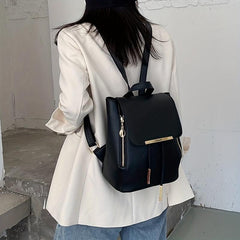Classic Flap Backpack Purse Anti Theft Preppy School Bag Women's All Match