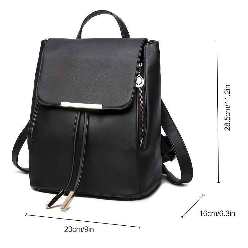 Classic Flap Backpack Purse Anti Theft Preppy School Bag Women's All Match