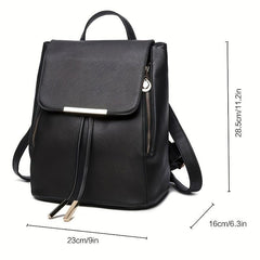 Classic Flap Backpack Purse Anti Theft Preppy School Bag Women's All Match