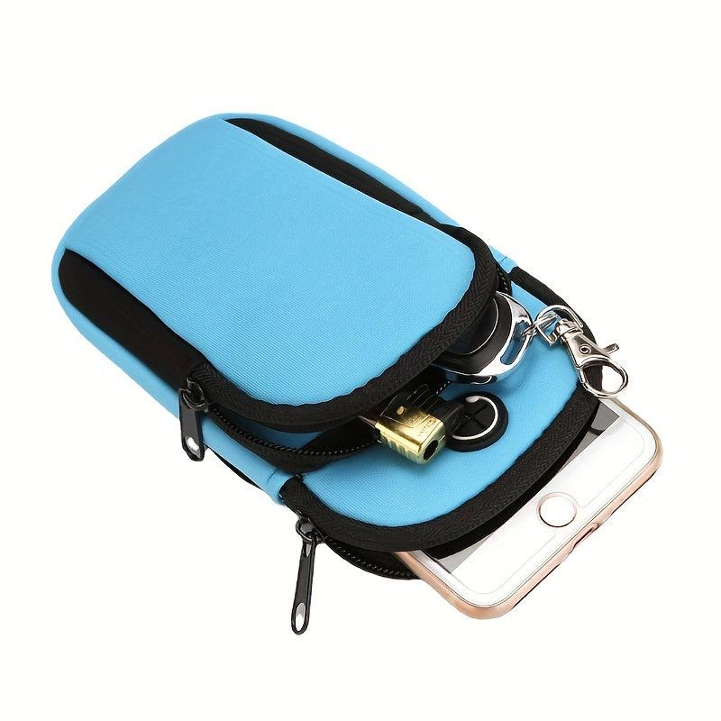 Waterproof Running Arm Bag with Zipper, Unisex Phone Storage for Outdoor Sports