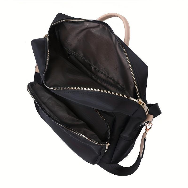 Large Capacity Colorblock Backpack Women's All Match Travel Rucksack Bag