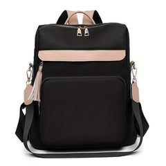 Large Capacity Colorblock Backpack Women's All Match Travel Rucksack Bag