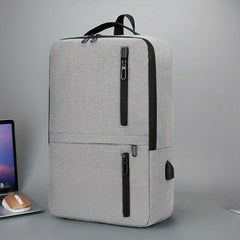 Casual Large Capacity Laptop Backpack Zipper All Match Zipper Rucksack