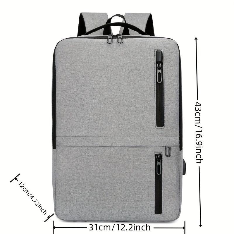 Casual Large Capacity Laptop Backpack Zipper All Match Zipper Rucksack