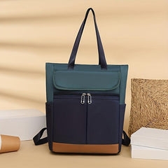 Colorblock Tote Backpack Carry on Luggage Bag