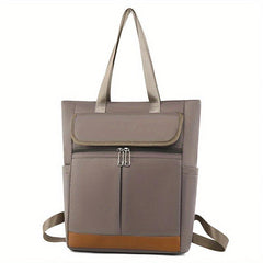 Colorblock Tote Backpack Carry on Luggage Bag