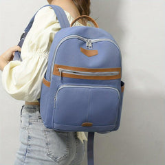 Casual Minimalist Zipper Backpack Lightweight Rucksack Storage Daypack