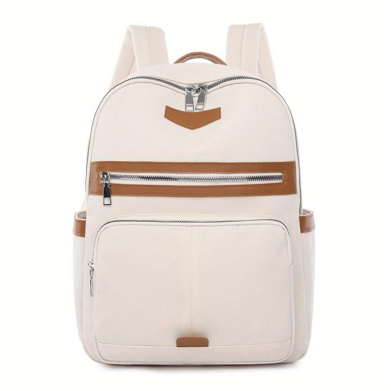 Casual Minimalist Zipper Backpack Lightweight Rucksack Storage Daypack