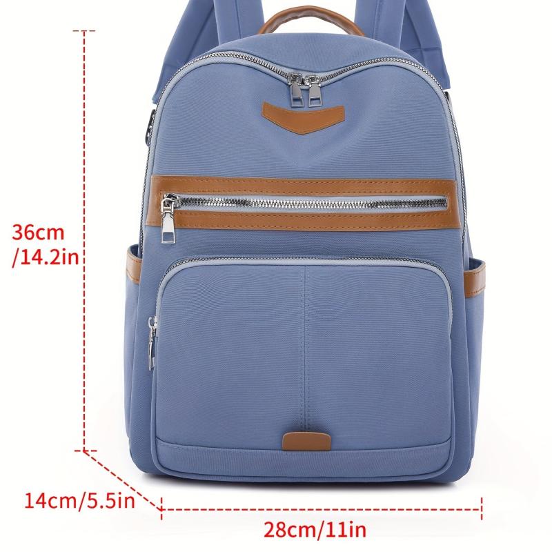 Casual Minimalist Zipper Backpack Lightweight Rucksack Storage Daypack